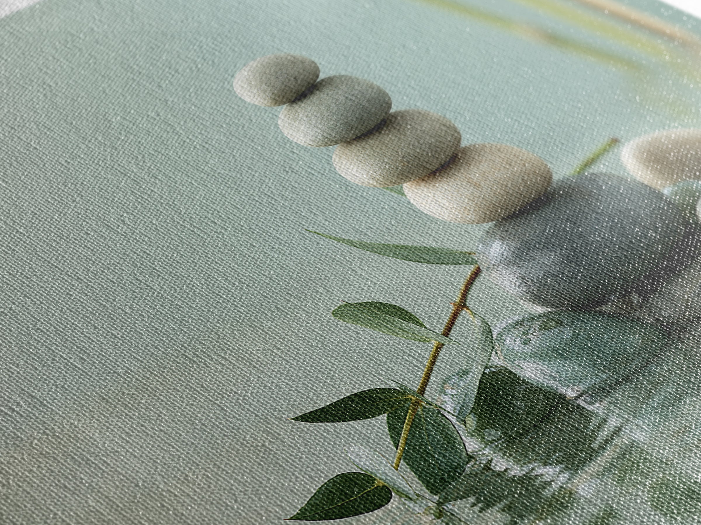 Stacked Stones Beside Calm Water Canvas Print, Spa Art, Animal Art, Spa Decor, Fine Art, Serenity, Gallery Decor, Neutral Decor, SPA-2x1-93