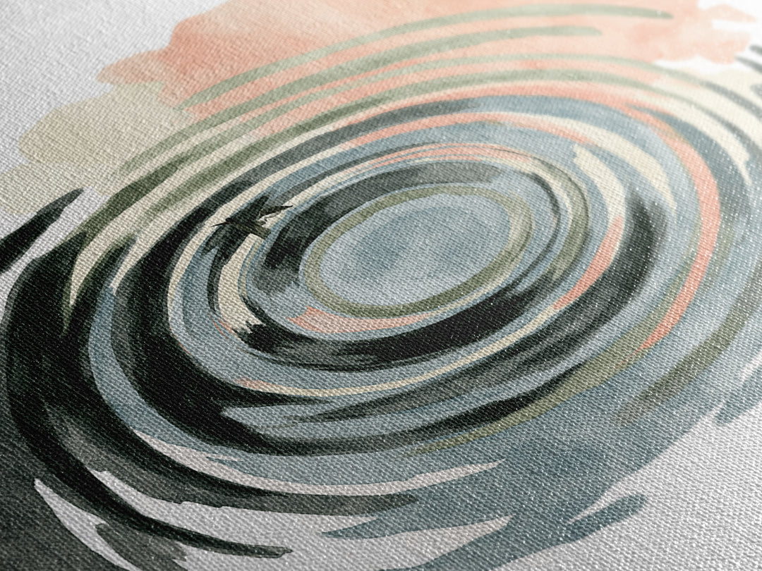 Abstract Water Ripples Canvas Print, Spa Art, Nature Prints, Spa Decor, Abstract Art, Serenity, Dog Groomer Gifts, Salon Decor, SPA-2x1-98