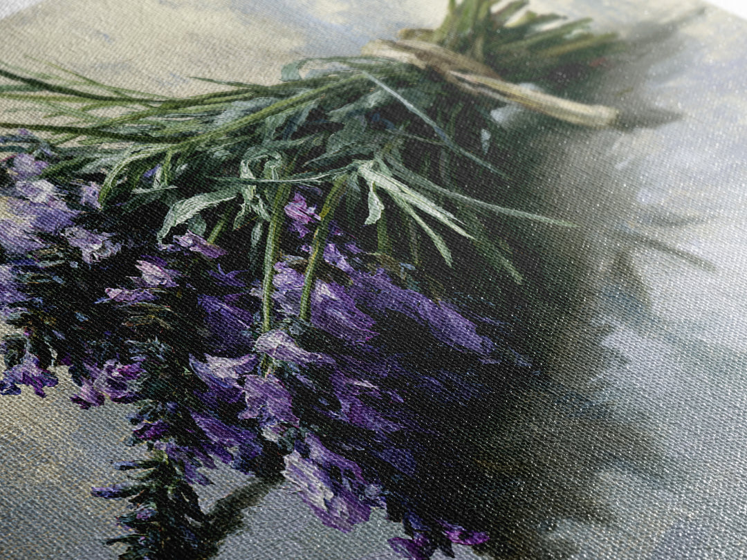 Lavender Bundle with Soft Shadow Framed Canvas Print, Spa Art, Animal Art, Spa Decor, Fine Art, Serenity, Gallery Decor, SPA-2x1-99