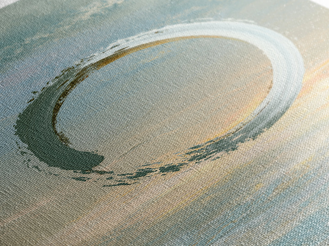 Minimal Zen Circle Brushstroke Canvas Print, Spa Art, Gallery Decor, Spa Decor, Fine Art, Serenity, Wall Art, Home Decor, SPA-2x3-16