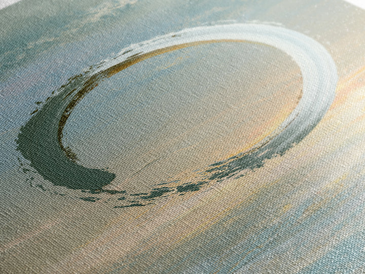 Minimal Zen Circle Brushstroke Canvas Print, Spa Art, Gallery Decor, Spa Decor, Fine Art, Serenity, Wall Art, Home Decor, SPA-2x3-16
