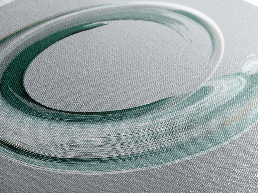 Minimal Zen Circle Brushstroke Canvas Print, Spa Art, Minimalist Decor, Spa Decor, Fine Art, Serenity, Contemporary Art, SPA-2x3-40