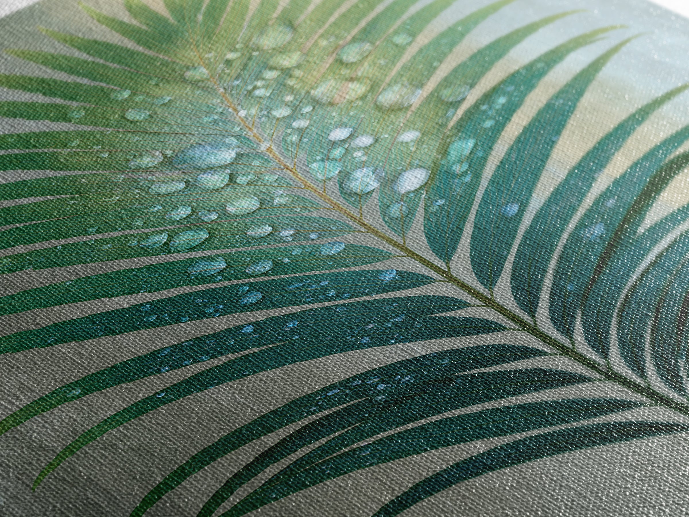 Fern Leaf Closeup Framed Canvas Print, Spa Art, Abstract, Spa Decor, Serenity, City Art, Spa Wall Art, Teen Girl Room Decor, SPA-2x3-43