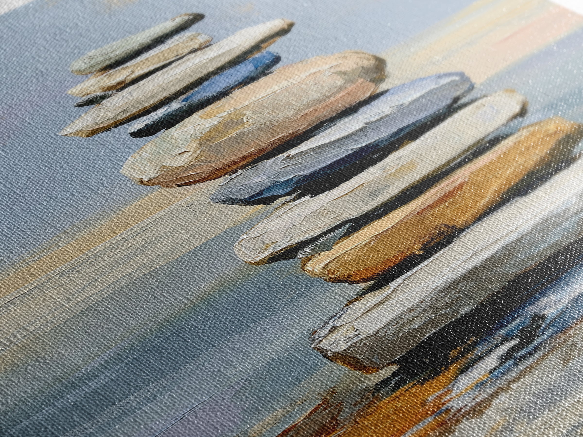 Stacked Stones Beside Calm Water Canvas Print, Spa Art, Dog Groomer Gifts, Spa Decor, Oil Painting, Serenity, Fine Art Print, SPA-2x3-57