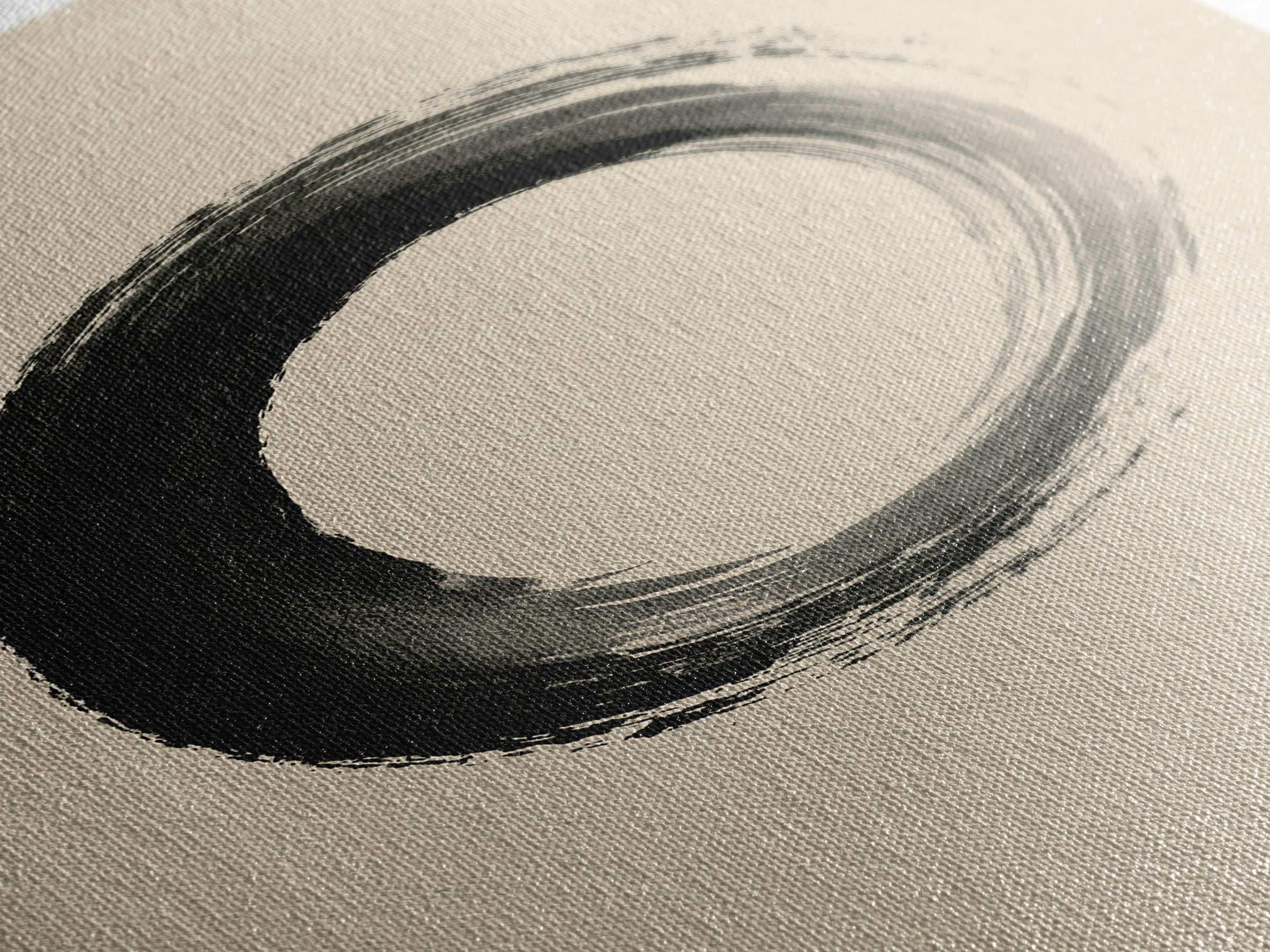 Minimal Zen Circle Brushstroke Framed Canvas Print, Spa Art, Printable Art, Spa Decor, Fine Art, Serenity, Fine Art Photography, SPA-2x3-64