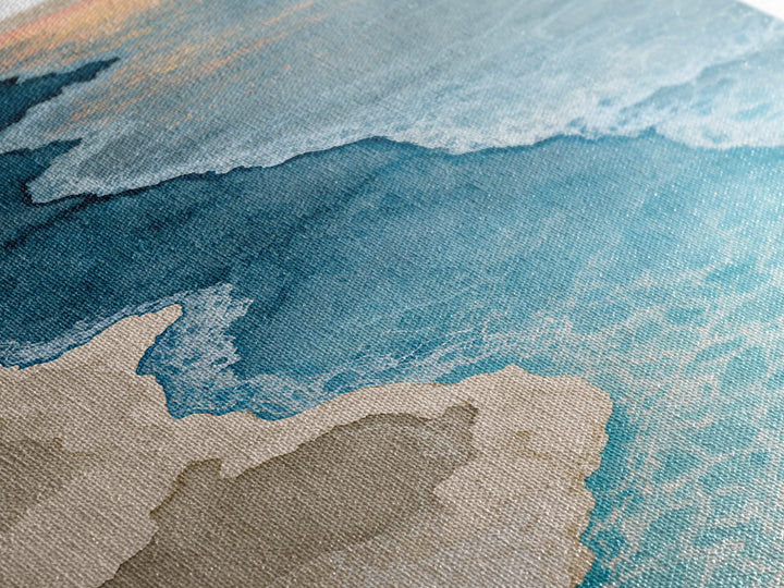 Blue Lagoon Water Seen from Above Framed Canvas Print, Spa Art, Teen Girl Room Decor, Spa Decor, Serenity, Luxury Decor, SPA-2x3-76