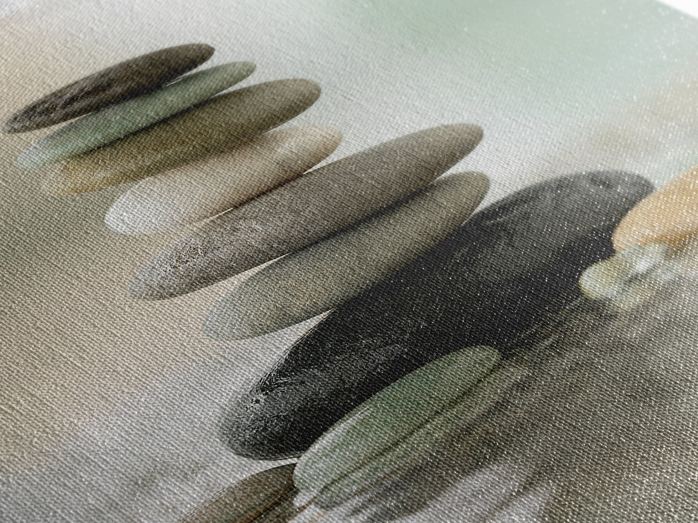 Stacked Stones Beside Calm Water Canvas Print, Spa Art, Dog Groomer Gifts, Spa Decor, Oil Painting, Serenity, Fine Art Print, SPA-2x3-81