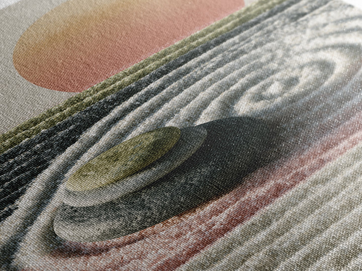 Sand Garden Lines Framed Canvas Print, Spa Art, Textured Painting, Spa Decor, Fine Art, Serenity, Travel Poster, Abstract, SPA-2x3-92