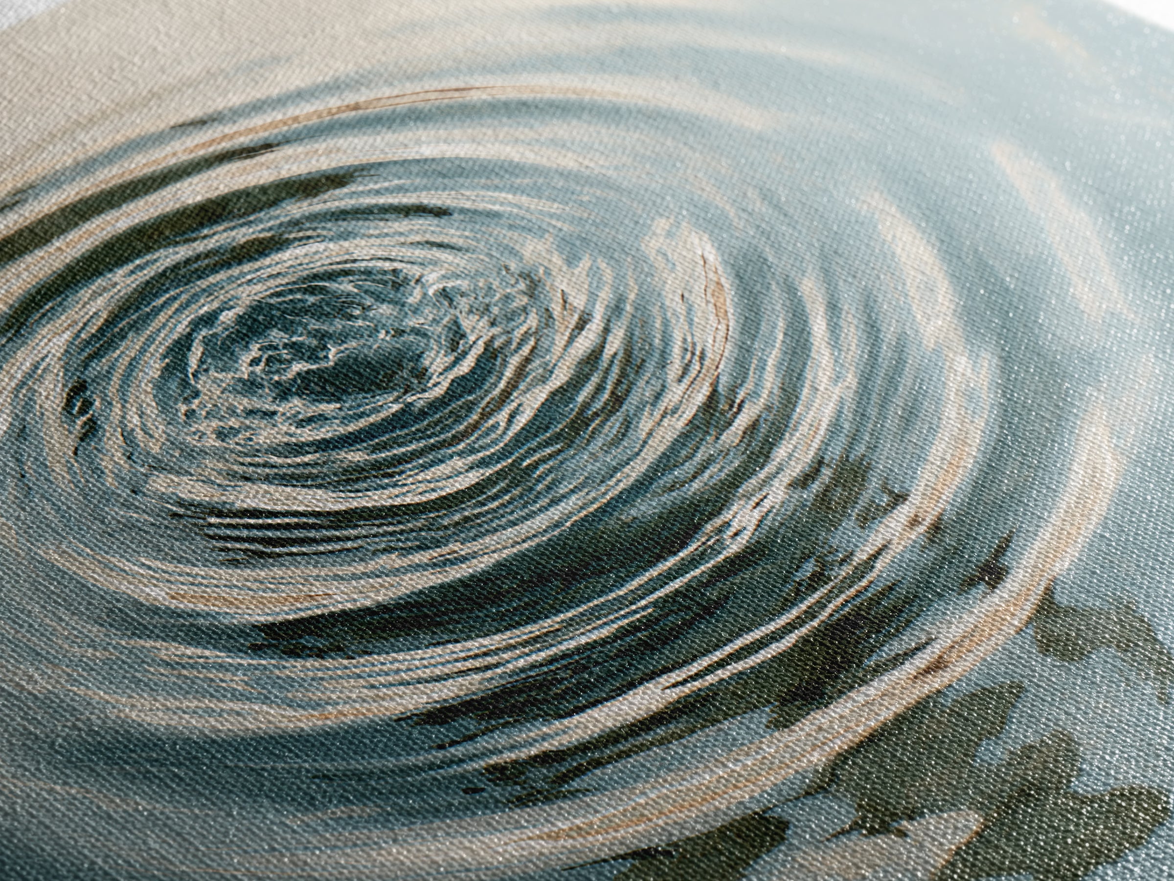 Abstract Water Ripples Canvas Print, Spa Art, Textured Painting, Spa Decor, Fine Art, Serenity, Travel Poster, Contemporary Art, SPA-3x1-22
