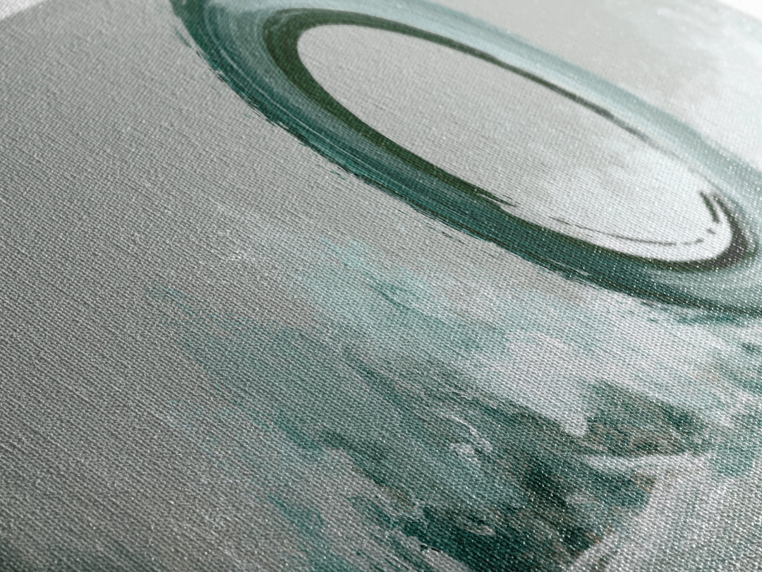 Minimal Zen Circle Brushstroke Canvas Print, Spa Art, Tarot Card Art, Spa Decor, Fine Art, Serenity, Textured Painting, SPA-3x1-24