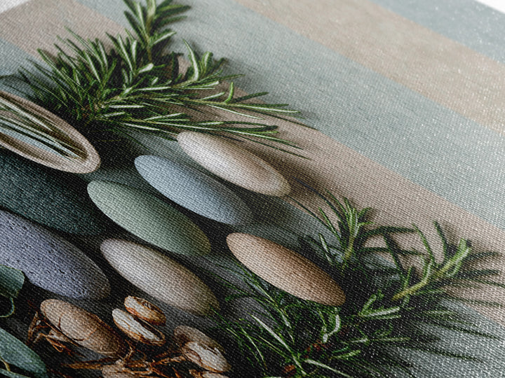 Botanical Herbal Arrangement Canvas Print, Spa Art, Printable Art, Spa Decor, Watercolor Art, Serenity, Fine Art Photography, SPA-3x1-30