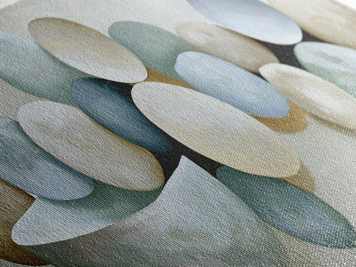 Pebble Texture Abstract Canvas Print, Spa Art, Textured Painting, Spa Decor, Fine Art, Serenity, Travel Poster, SPA-3x1-31