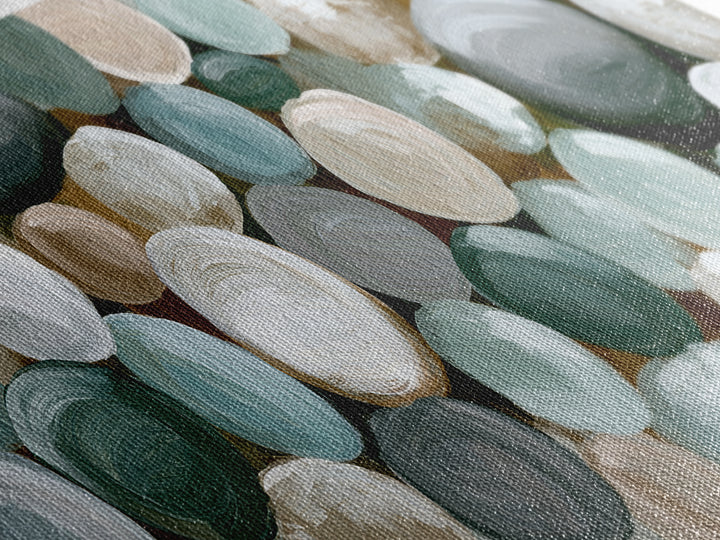 Pebble Texture Abstract Framed Canvas Print, Spa Art, Wall Decor, Spa Decor, Serenity, Minimalist Art, Feminine Wall Art, SPA-3x1-55
