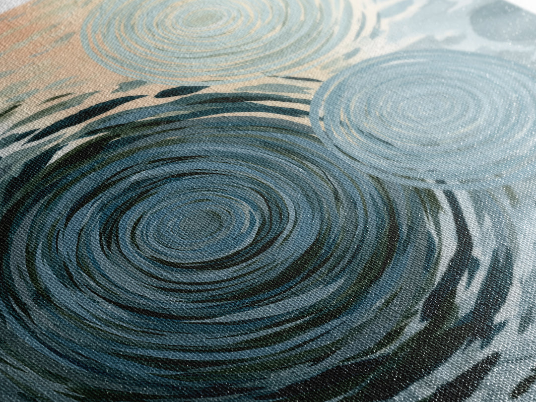 Abstract Water Ripples Canvas Print, Spa Art, Wall Art, Spa Decor, Abstract Art, Serenity, Dog Wall Art, Abstract Print, SPA-3x1-70