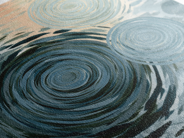 Abstract Water Ripples Canvas Print, Spa Art, Wall Art, Spa Decor, Abstract Art, Serenity, Dog Wall Art, Abstract Print, SPA-3x1-70