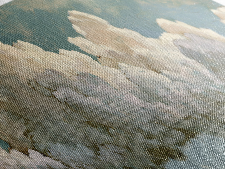 Soft Cloudscape in Cream and Sage Framed Canvas Print, Spa Art, Esthetician Decor, Spa Decor, Fine Art, Serenity, Room Decor, SPA-3x1-77