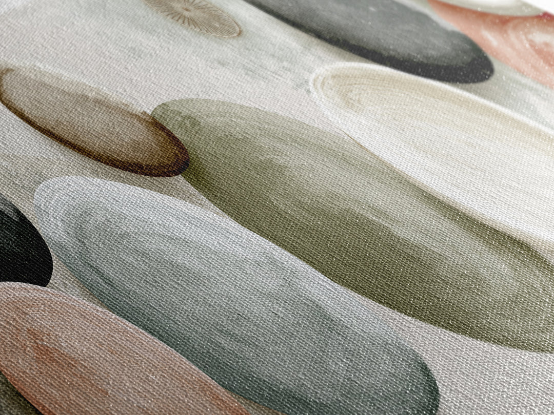 Pebble Texture Abstract Framed Canvas Print, Spa Art, Abstract Print, Spa Decor, Abstract Art, Serenity, Esthetician Decor, SPA-3x1-79