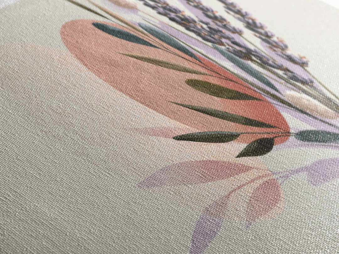 Lavender Bundle with Soft Shadow Canvas Print, Spa Art, Black Woman Art, Spa Decor, Oil Painting, Serenity, Modern Home Decor, SPA-3x1-95