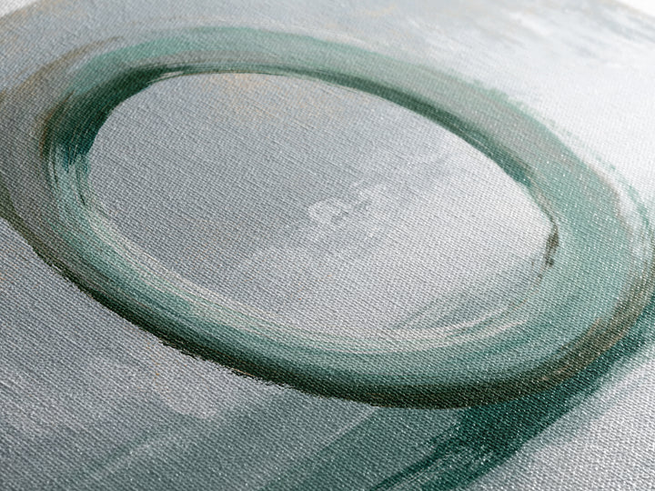 Minimal Zen Circle Brushstroke Canvas Print, Spa Art, Salon Decor, Spa Decor, Fine Art, Serenity, Statement Artwork, Boho Decor, SPA-3x2-12