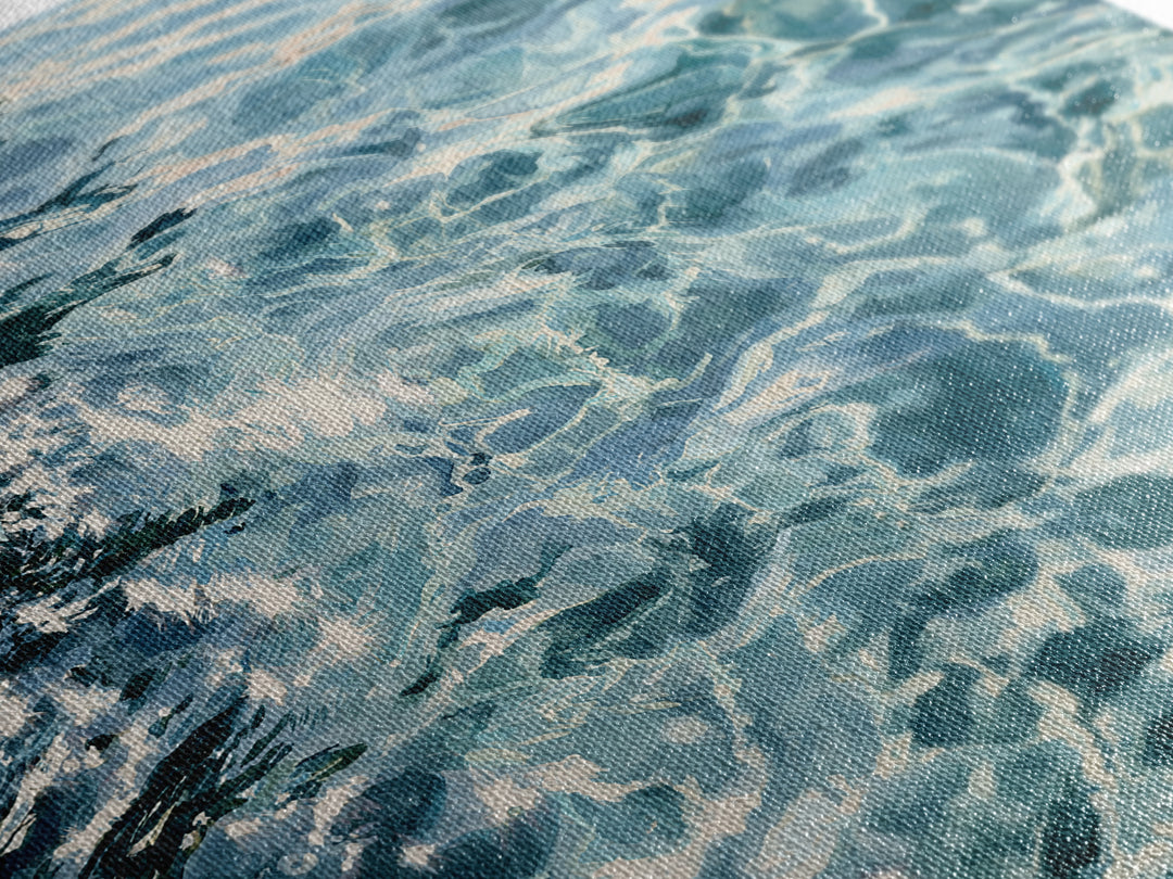Blue Lagoon Water Seen from Above Canvas Print, Spa Art, Gallery Decor, Spa Decor, Fine Art, Serenity, Wall Art, Home Decor, SPA-3x2-48
