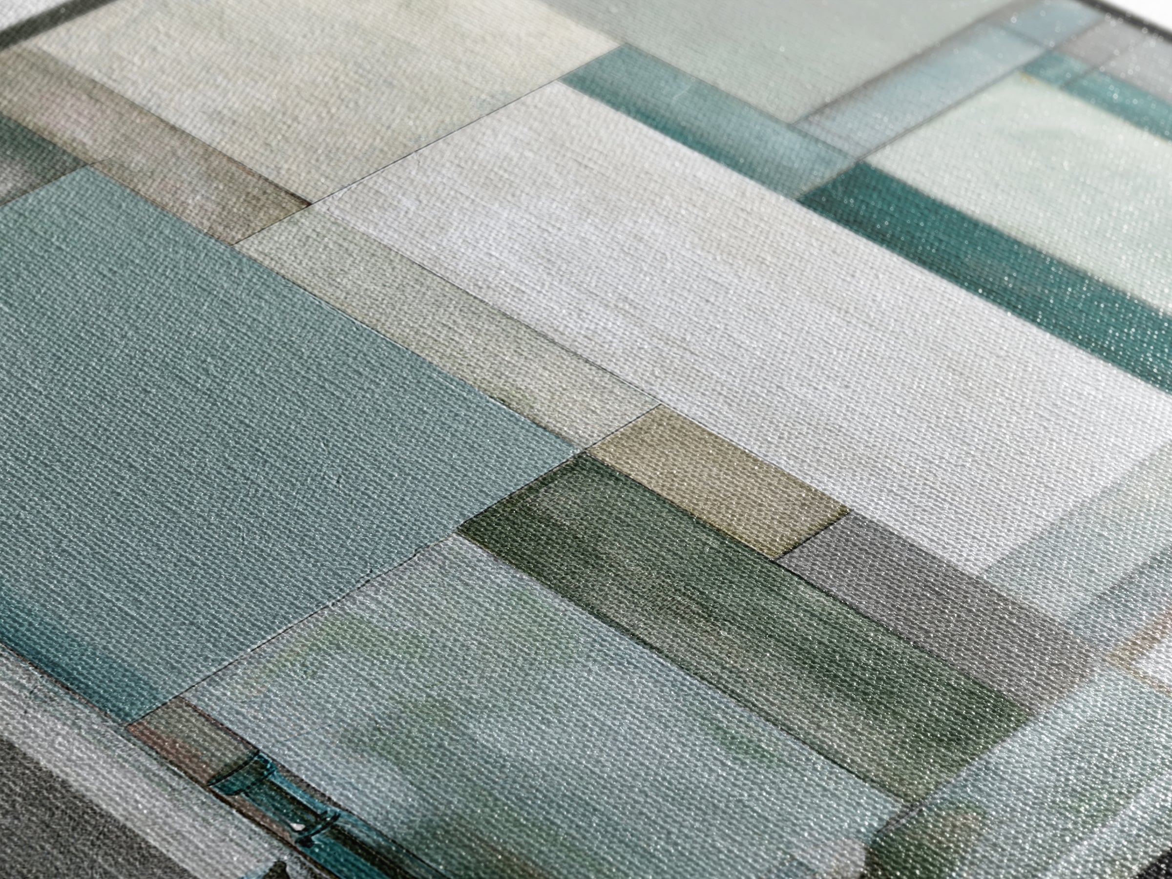 Sage and Ivory Geometric Calm Composition Canvas Print, Spa Art, Neutral Decor, Spa Decor, Fine Art, Serenity, Home Decor, SPA-3x2-49