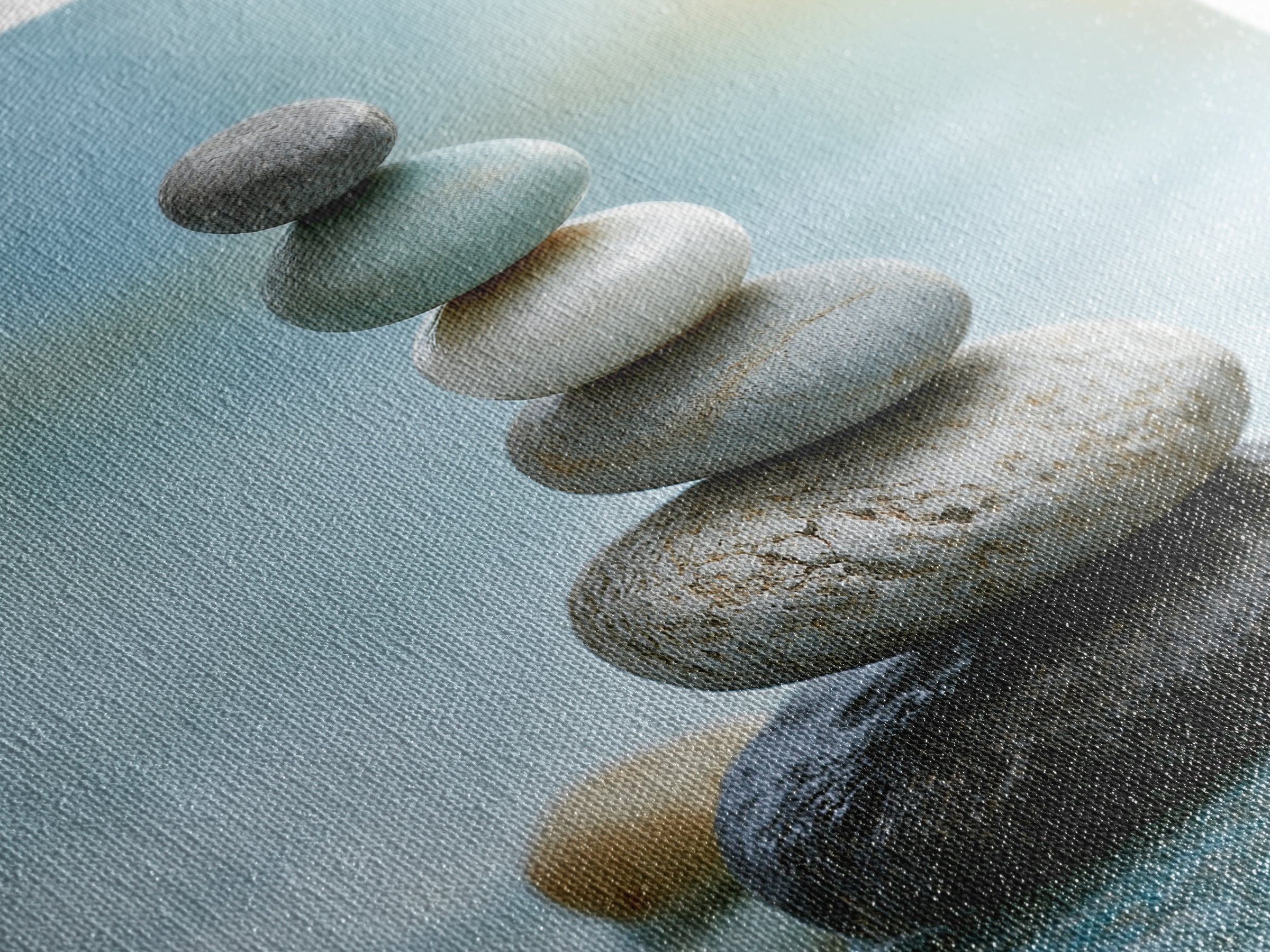 Stacked Stones Beside Calm Water Canvas Print, Spa Art, Modern Decor, Spa Decor, Fine Art, Serenity, Wall Decor, SPA-3x2-53