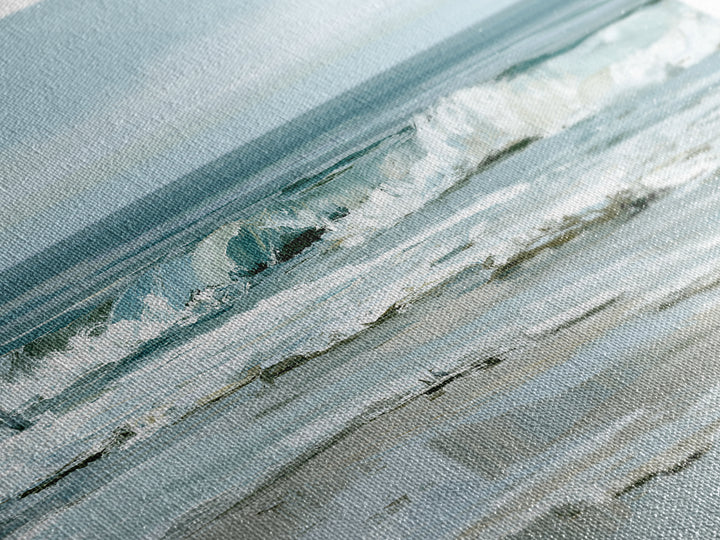 Coastal Horizon in Muted Spa Blues Canvas Print, Spa Art, Animal Art, Spa Decor, Serenity, Gallery Decor, Neutral Decor, SPA-3x2-62