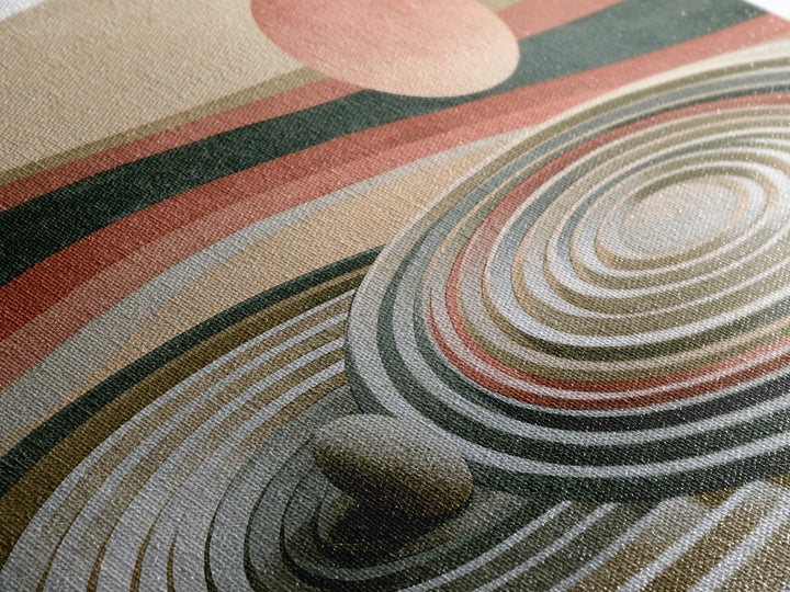 Sand Garden Lines Framed Canvas Print, Spa Art, Textured Painting, Spa Decor, Fine Art, Serenity, Travel Poster, Abstract, SPA-3x2-64