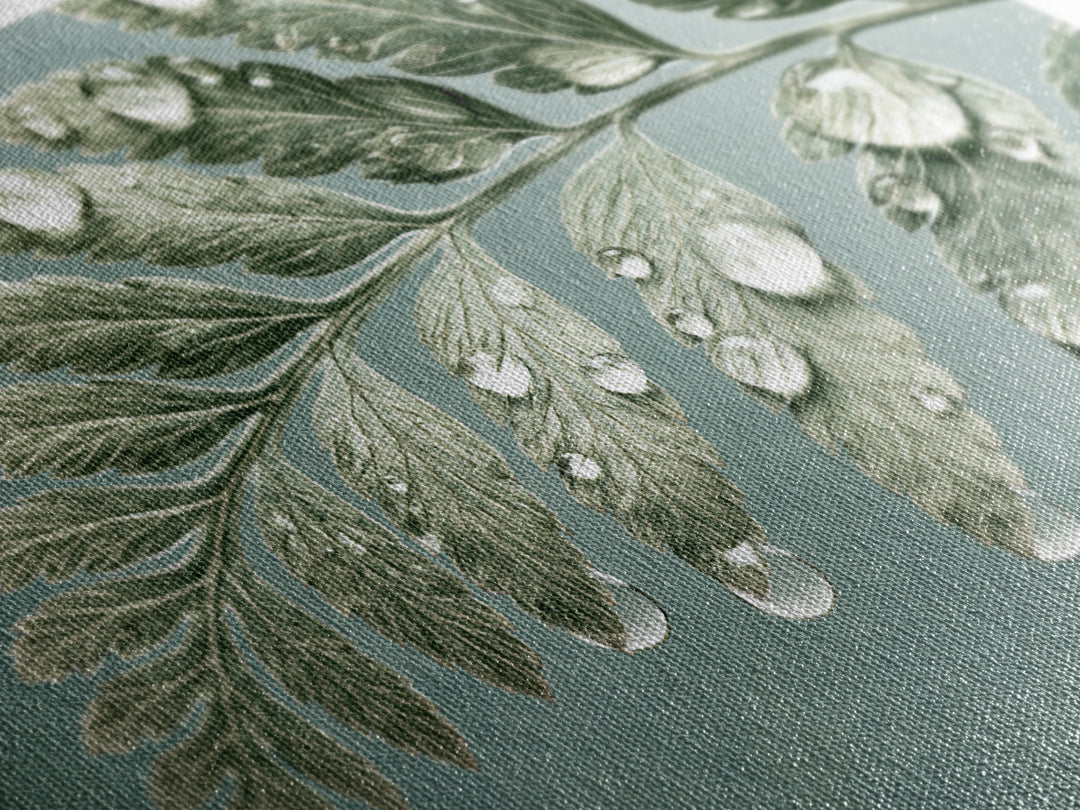 Fern Leaf Closeup Framed Canvas Print, Spa Art, Art, Spa Decor, Serenity, Abstract Print, Minimalist Art, Feminine Wall Art, SPA-3x2-87