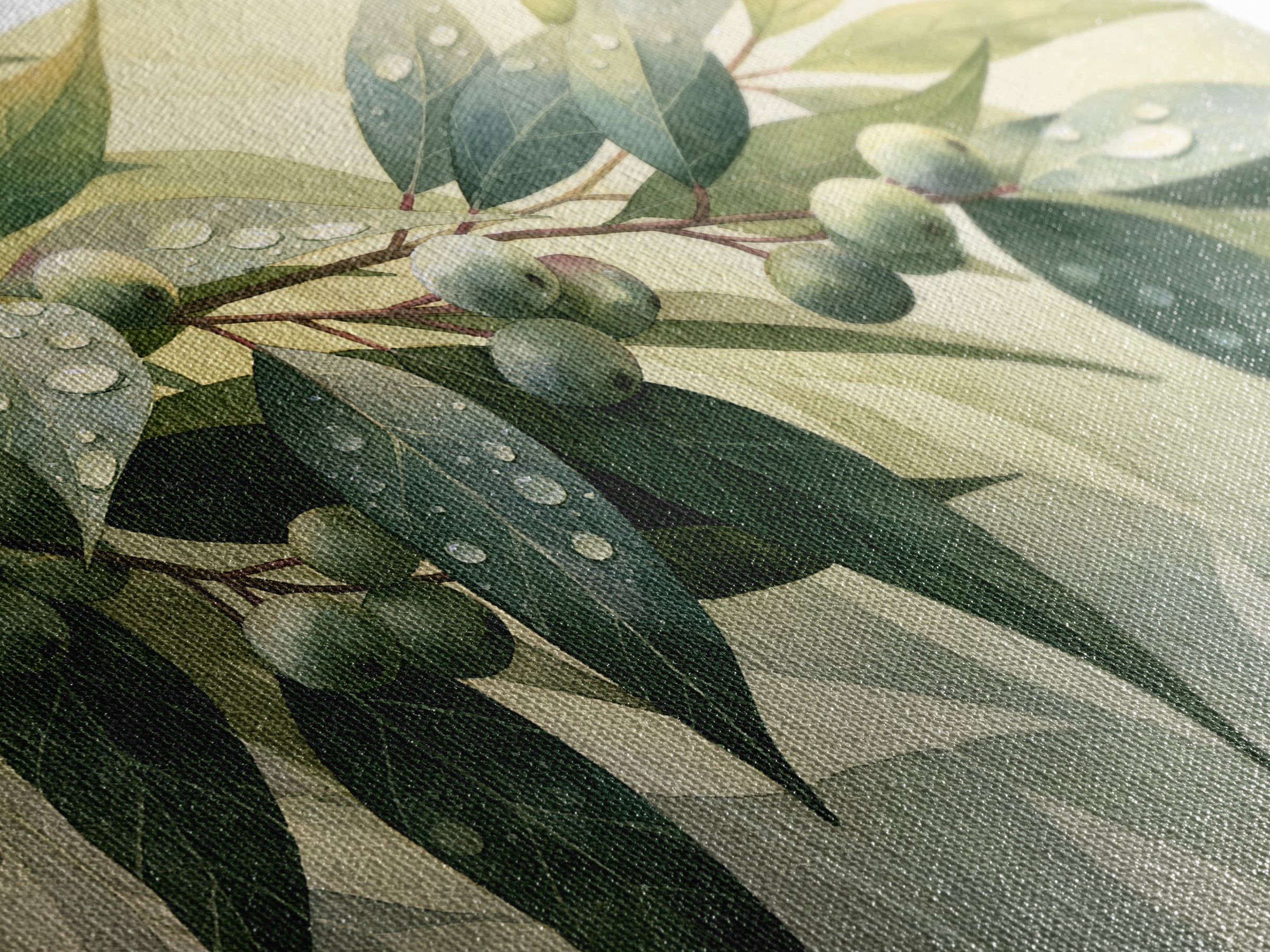 Rain on Leaves Framed Canvas Print, Spa Art, Printable Wall Art, Spa Decor, Serenity, Feminine Wall Art, Fine Art Photography, SPA-3x2-92