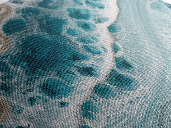 Blue Lagoon Water Seen from Above Framed Canvas Print, Spa Art, Printable Art, Spa Decor, Serenity, Fine Art Photography, SPA-3x2-96