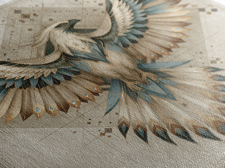 Phoenix Rising as Renewal Symbol Canvas Print, Spiritual Art, Statement Artwork, Living Room Decor, Fine Art, Spirit, SPI-1x1-59
