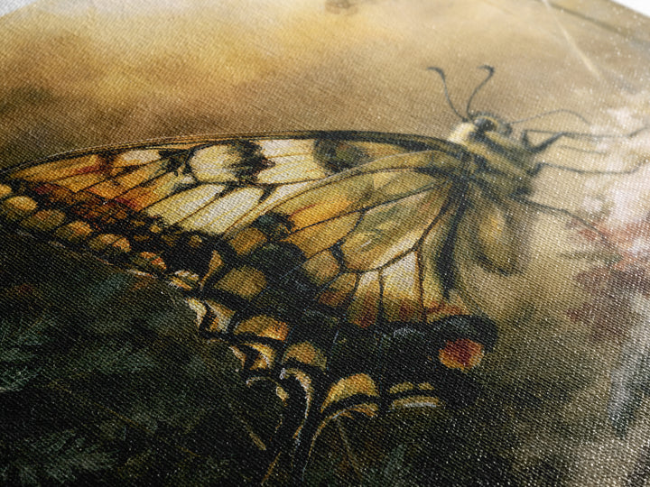 Butterfly Transformation Scene Framed Canvas Print, Spiritual Art, Boho Decor, Living Room Decor, Fine Art, Spirit, Art Prints, SPI-1x1-63