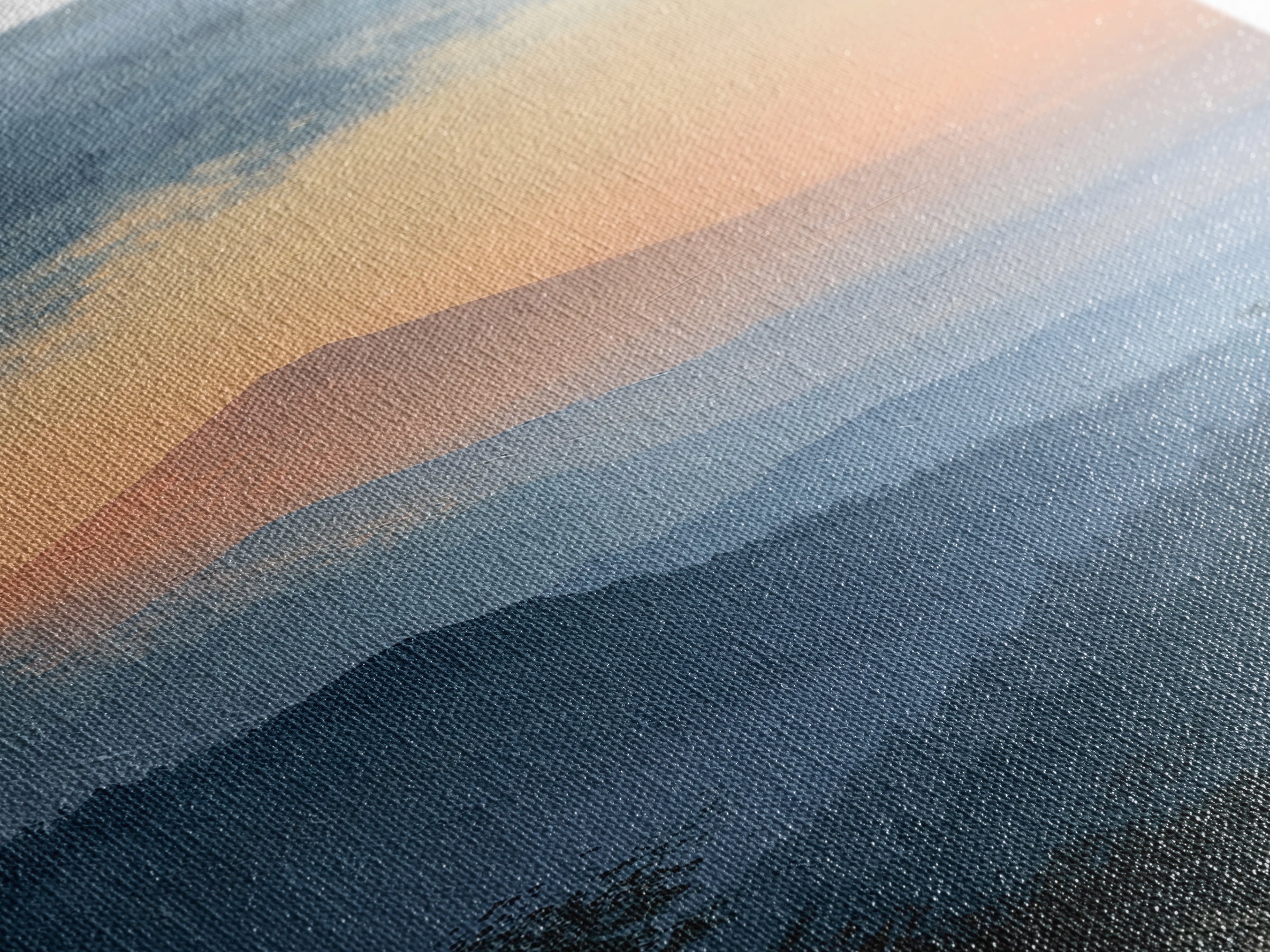 Mountain Sunrise as Awakening Symbol Canvas Print, Spiritual Art, Gallery Decor, Living Room Decor, Oil Painting, Spirit, SPI-1x3-33
