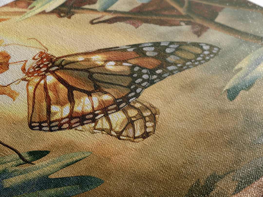 Butterfly Transformation Scene Canvas Print, Spiritual Art, Printable Wall Art, Living Room Decor, Oil Painting, Spirit, SPI-2x3-95