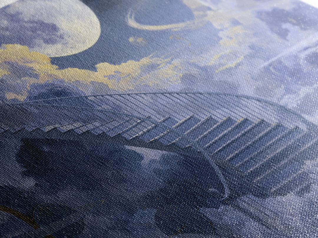 Celestial Staircase Through Clouds Framed Canvas Print, Spiritual Art, Room Decor, Living Room Decor, Fine Art, Spirit, SPI-3x2-69