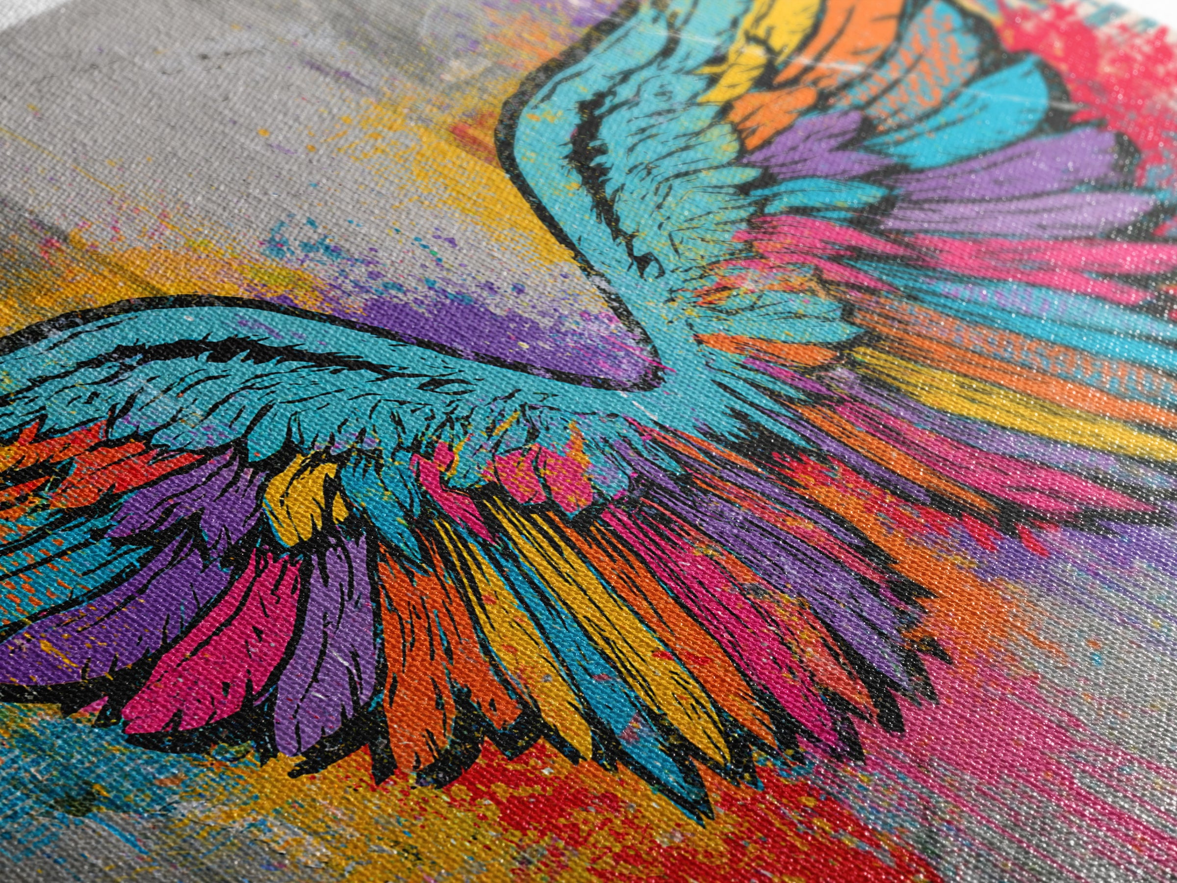 Graffiti Angel Wings Canvas Print, Street Art, Abstract Art, Living Room Decor, Fine Art, Urban, Anime Art, Original Artwork, STR-2x1-73