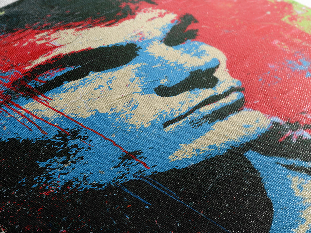 Bold Stencil Portrait Canvas Print, Street Art, Bar Art, Living Room Decor, Fine Art, Urban, Fine Art Print, Statement Artwork, STR-2x3-81