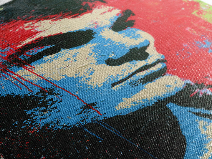 Bold Stencil Portrait Canvas Print, Street Art, Bar Art, Living Room Decor, Fine Art, Urban, Fine Art Print, Statement Artwork, STR-2x3-81