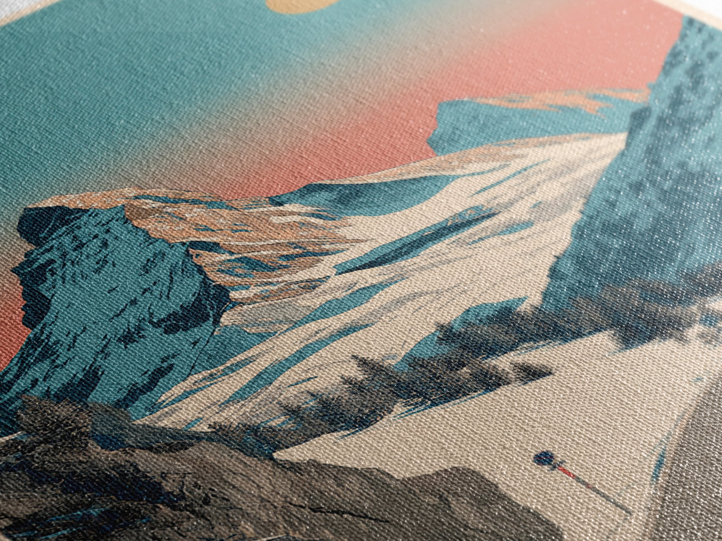 Swiss Alps Ski Poster Framed Canvas Print, Travel Poster(2), Room Decor, Living Room Decor, Fine Art, Voyage, Travel Gift, TPO-2x3-64