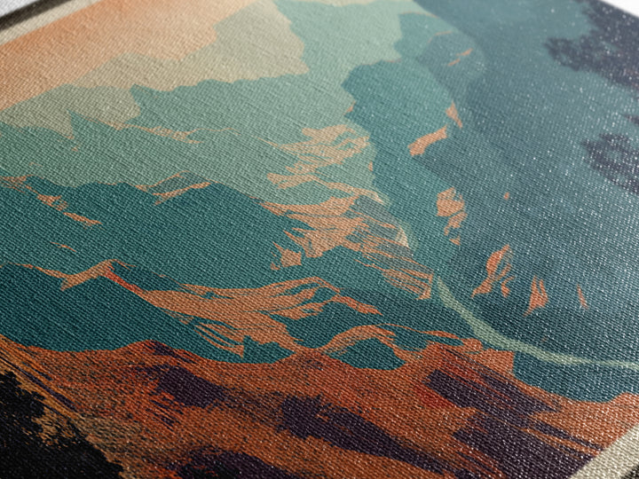 Grand Canyon Sunset Canvas Print, Travel Poster(2), Digital Print, Living Room Decor, Fine Art, Voyage, Mid Century Wall Art, TPO-3x1-75