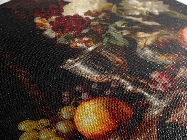Dutch Fruit and Silver Goblet Still Life Canvas Print, Traditional Art, Pokemon Poster, Living Room Decor, Classic, Art Print, TRA-1x1-100