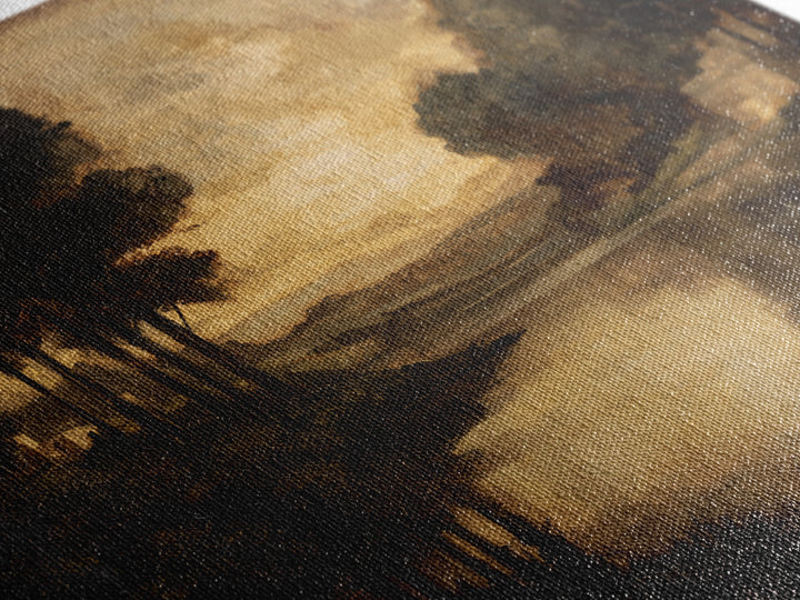 Classic Oil Painted Landscape Canvas Print, Traditional Art, Room Decor, Living Room Decor, Fine Art, Classic, Digital Art, TRA-1x1-25