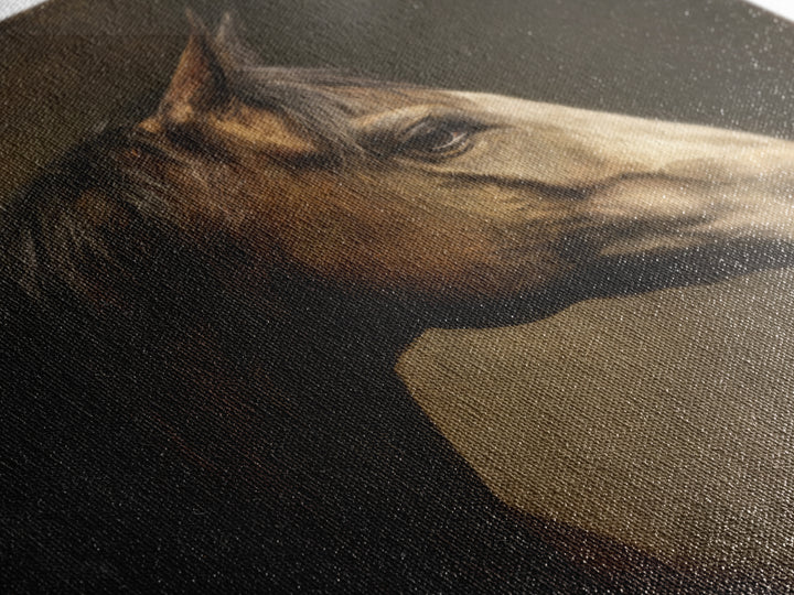 Realistic Horse Portrait Framed Canvas Print, Traditional Art, Art Commissions, Living Room Decor, Fine Art, Classic, TRA-1x1-27
