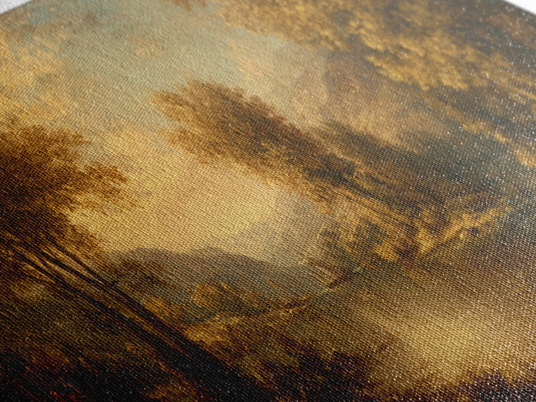 Classic Oil Painted Landscape Framed Canvas Print, Traditional Art, Artwork, Living Room Decor, Oil Painting, Classic, TRA-2x1-45