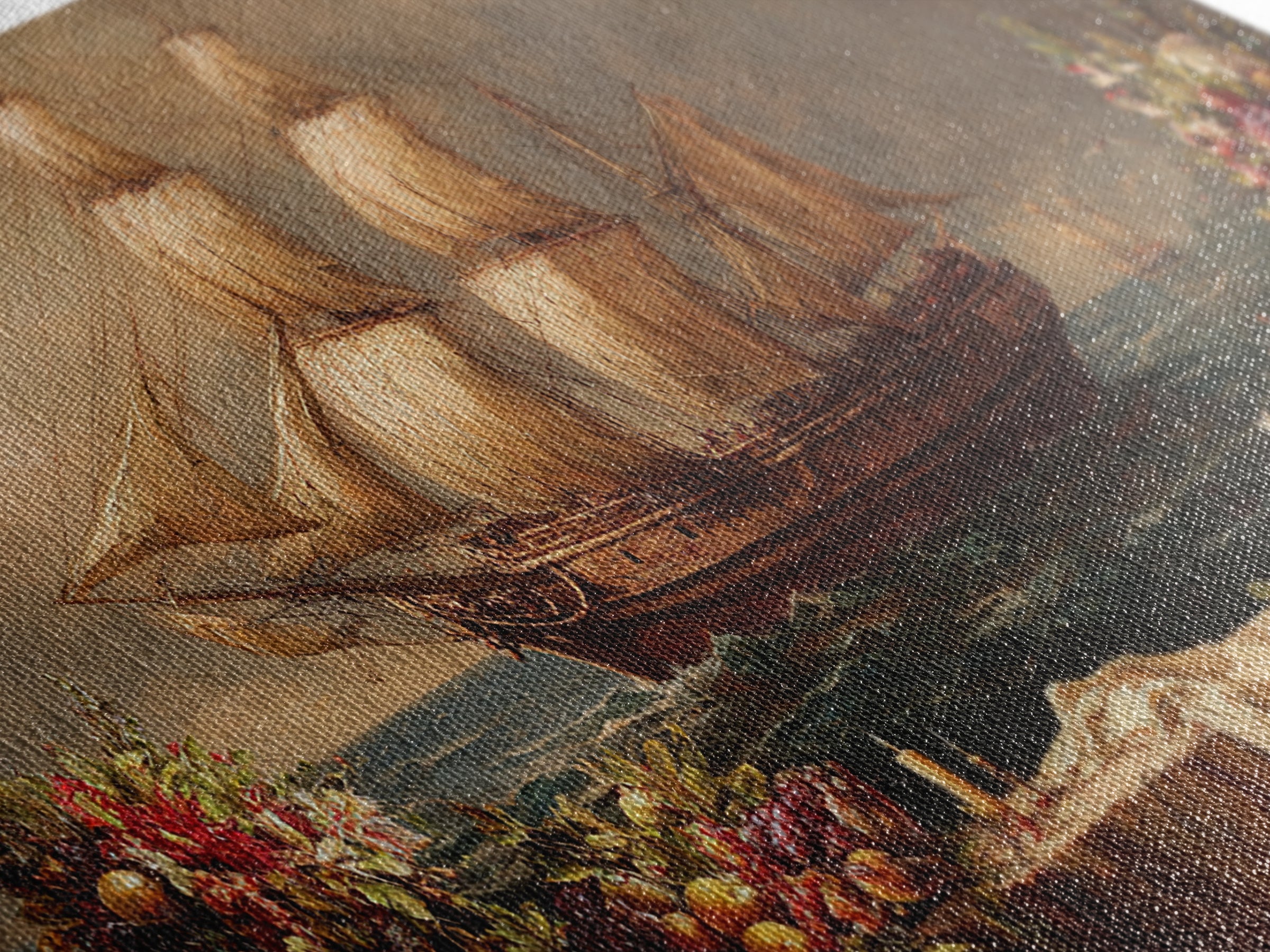 Ship at Sea Canvas Print, Traditional Art, Painting, Living Room Decor, Fine Art, Classic, Art Commissions, Japanese Art, TRA-2x1-82