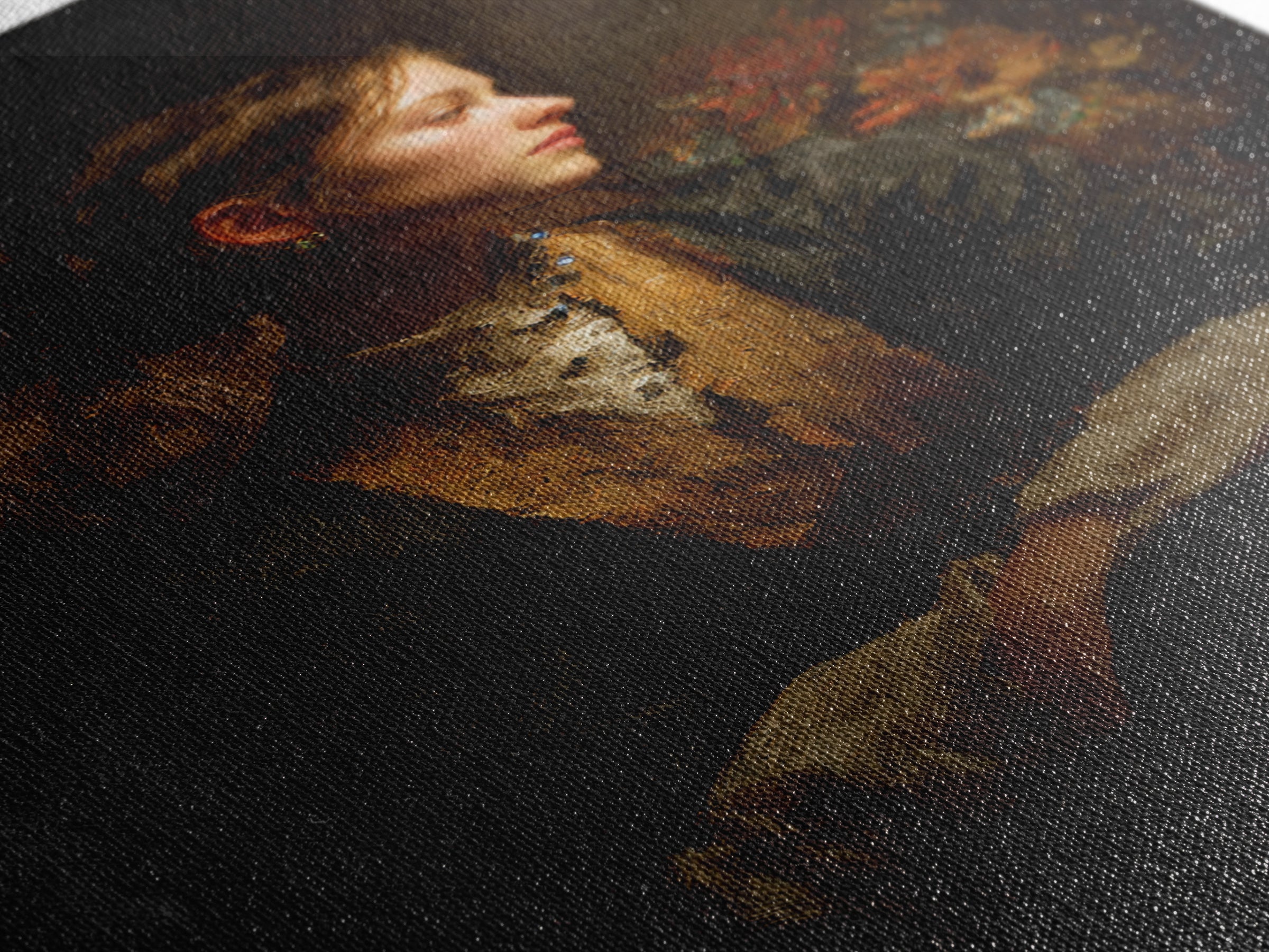 Classical Portrait with Dignified Lighting Canvas Print, Traditional Art, Gallery Decor, Living Room Decor, Fine Art, Classic, TRA-2x3-16