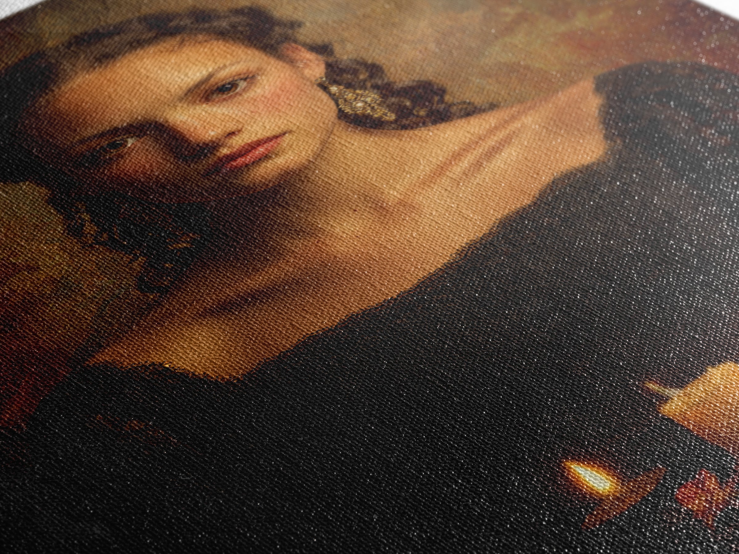 Classical Portrait with Dignified Lighting Framed Canvas Print, Traditional Art, Living Room Decor, Oil Painting, Classic, TRA-2x3-64