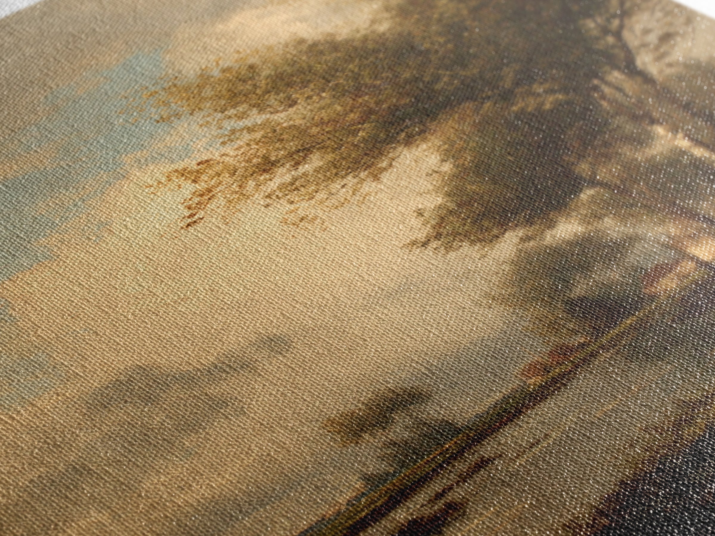 Classic Oil Painted Landscape Canvas Print, Traditional Art, Furry Art, Living Room Decor, Fine Art, Classic, Fine Art Print, TRA-2x3-81