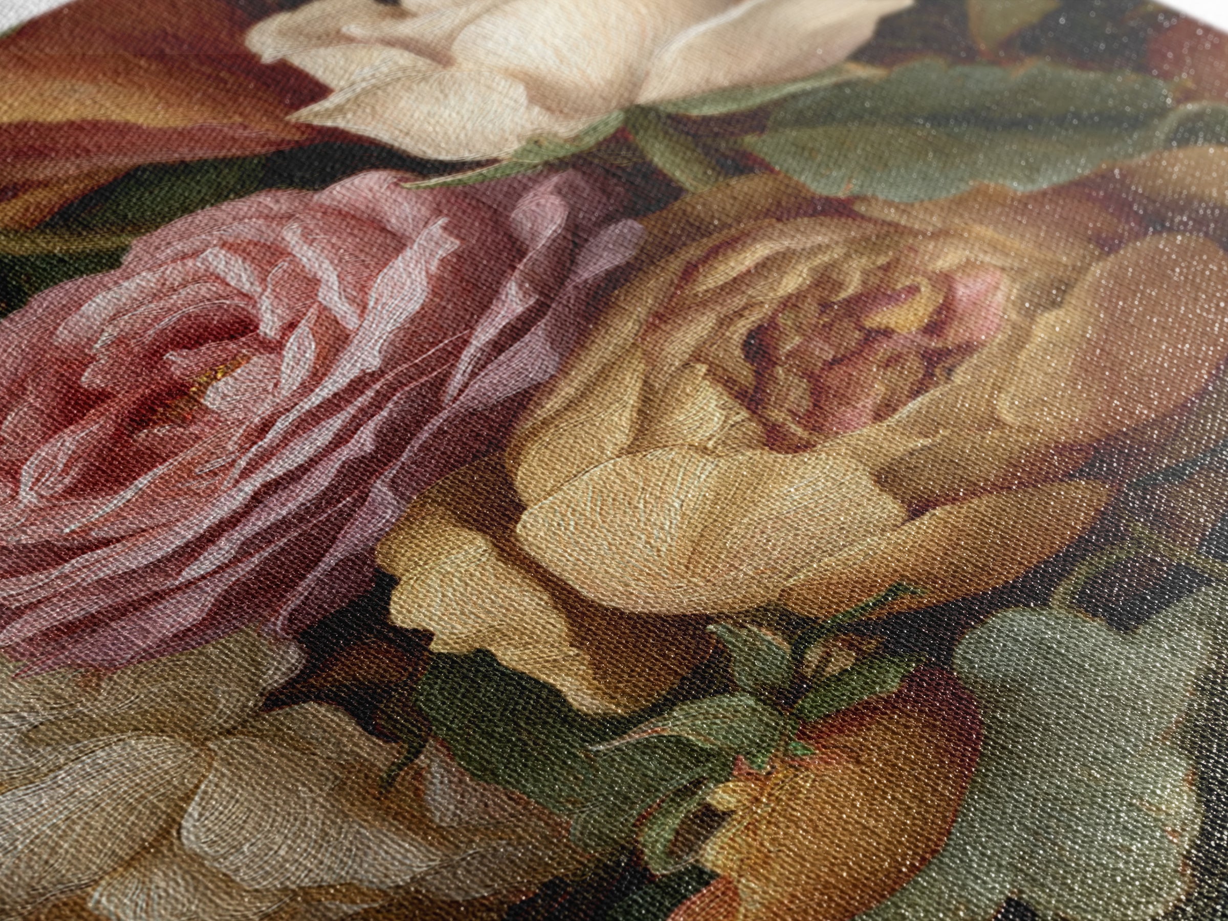 Botanical Watercolor Study of Roses Canvas Print, Traditional Art, Wall Hanging, Living Room Decor, Fine Art, Classic, TRA-2x3-86